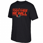 Miami Hurricanes Together We Will WEM T-Shirt - Black